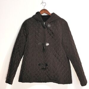 XL dark brown quilted jacket coat